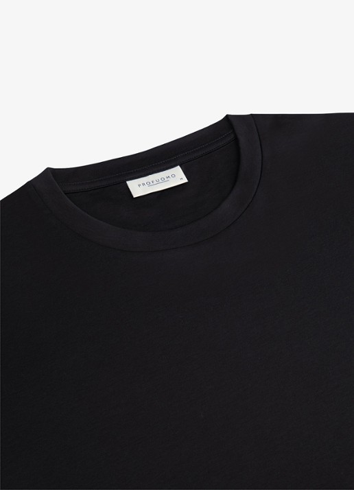 Profuomo Luxury T-shirt met stretch - detail 5 zwart