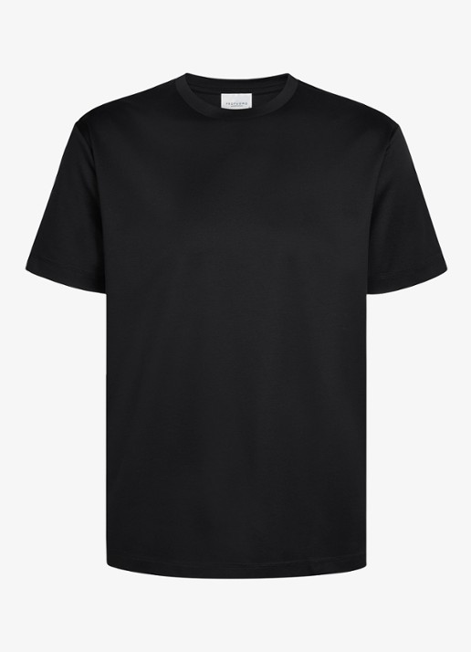 Profuomo Luxury T-shirt met stretch - voorkant zwart