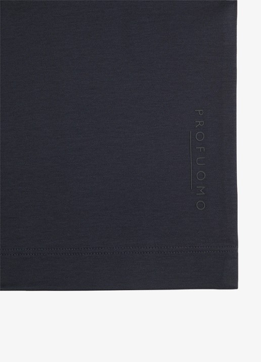 Profuomo Luxury T-shirt met stretch - detail 6 donkerblauw