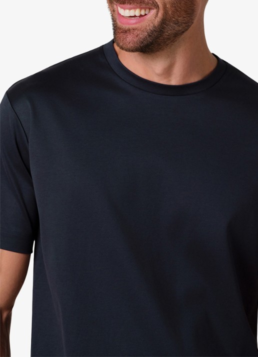 Profuomo Luxury T-shirt met stretch - detail 7 donkerblauw