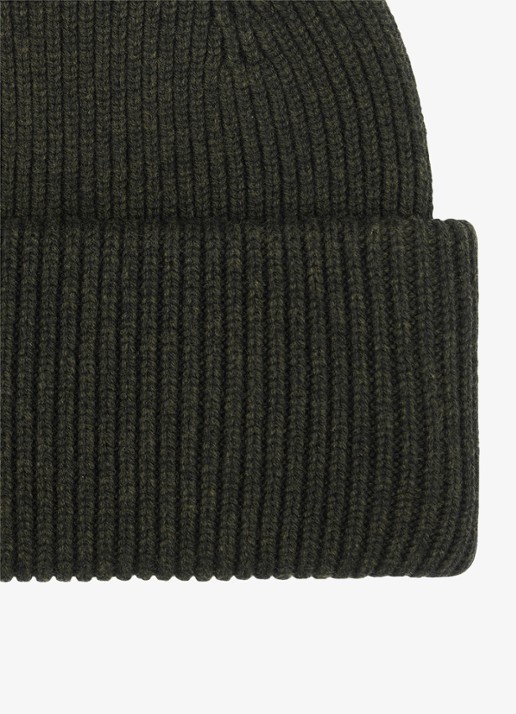 Profuomo Muts in wolblend - detail donkergroen