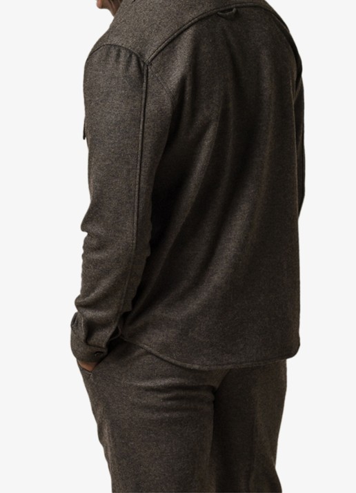 Profuomo Overshirt met borstzakken - achterkant bruin