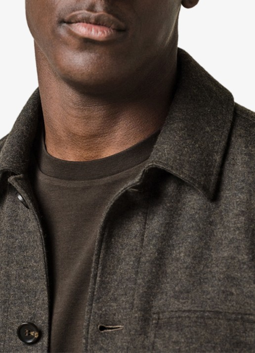 Profuomo Overshirt met borstzakken - detail 6 bruin