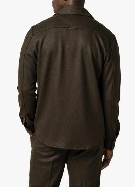 Profuomo Overshirt met borstzakken - achterkant 3 donkergroen