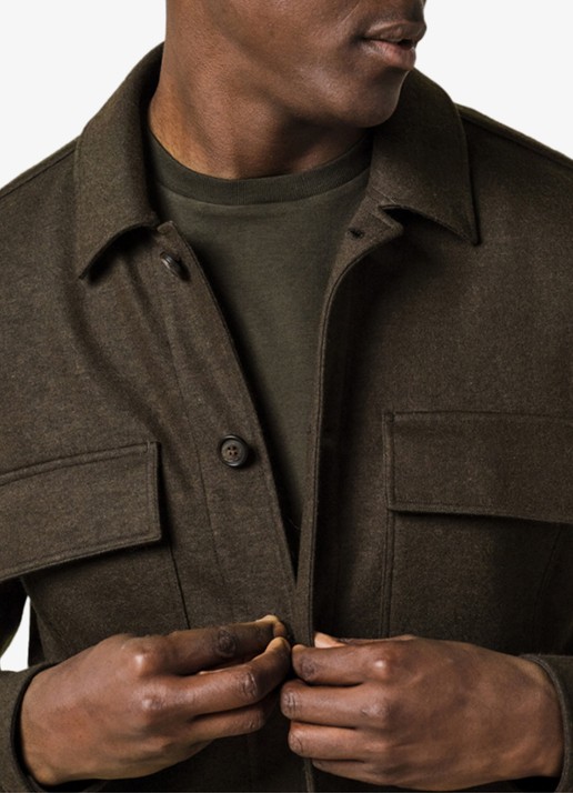 Profuomo Overshirt met borstzakken - detail 5 donkergroen