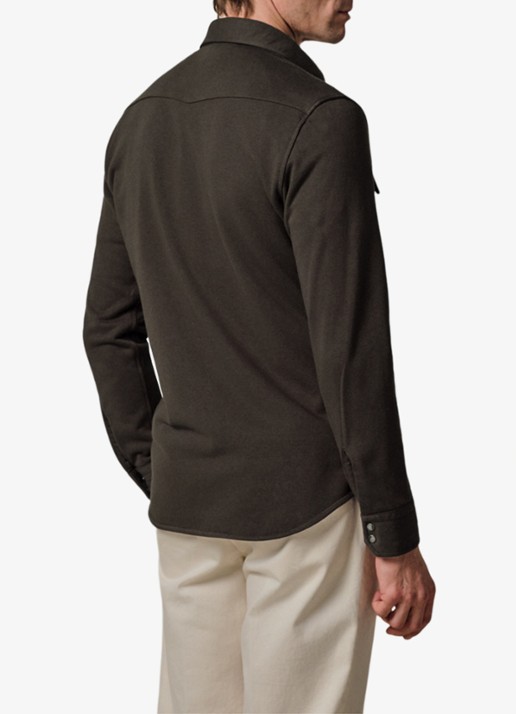 Profuomo Overshirt met borstzakken - achterkant bruin