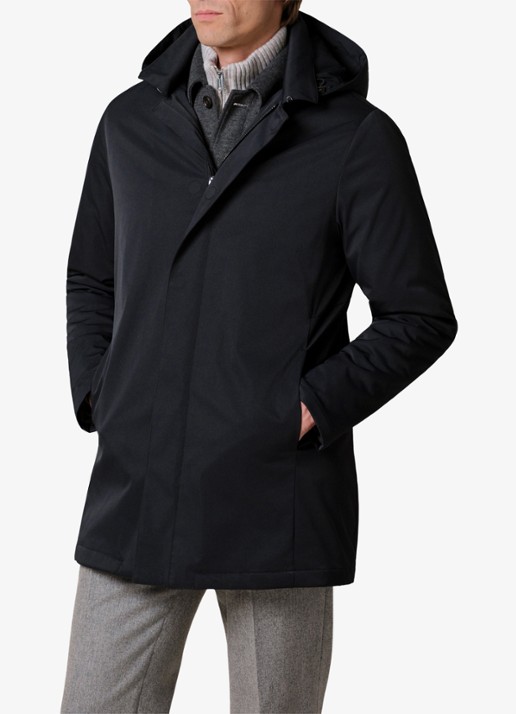 Profuomo Parka met capuchon - detail 3 zwart