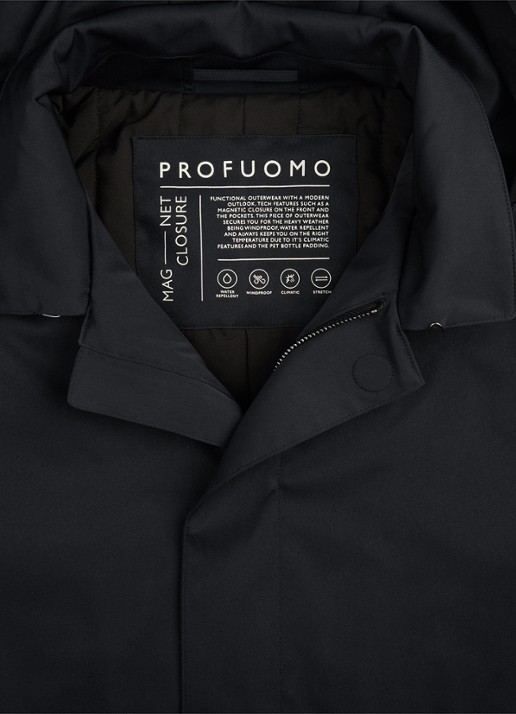 Profuomo Parka met capuchon - detail 4 zwart