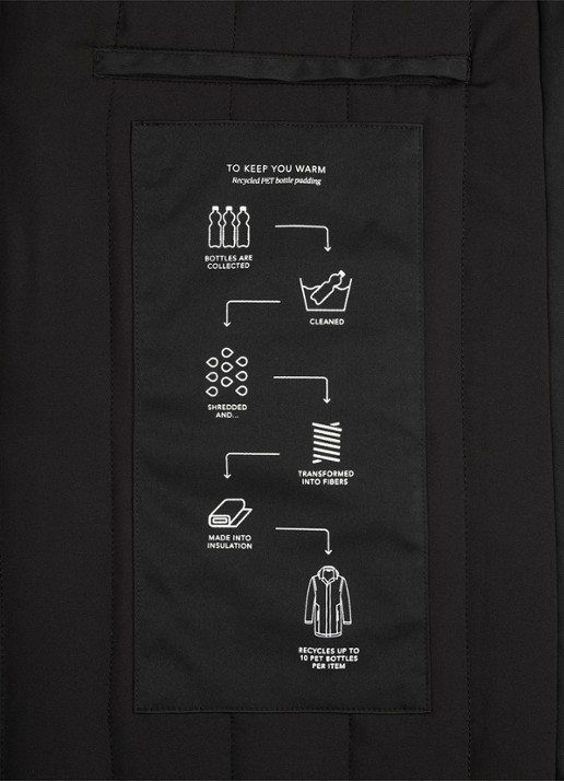 Profuomo Parka met capuchon - detail 5 zwart