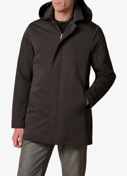 Profuomo Parka met capuchon - detail 4 donkerbruin