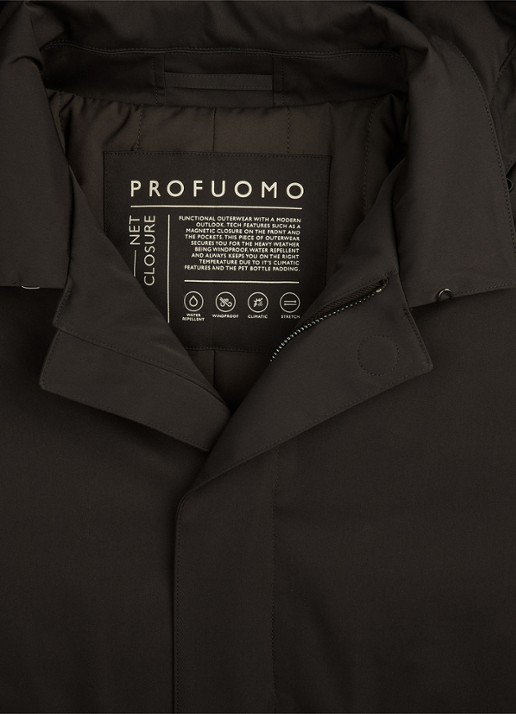 Profuomo Parka met capuchon - detail 5 donkerbruin