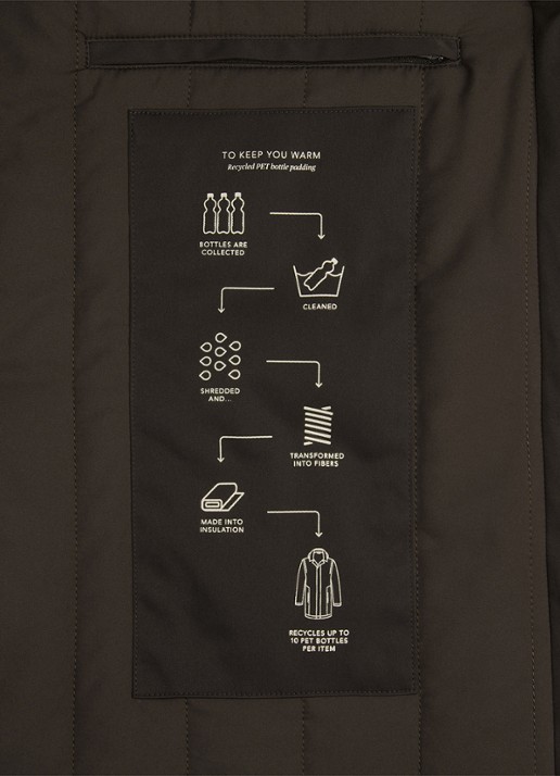 Profuomo Parka met capuchon - detail 6 donkerbruin