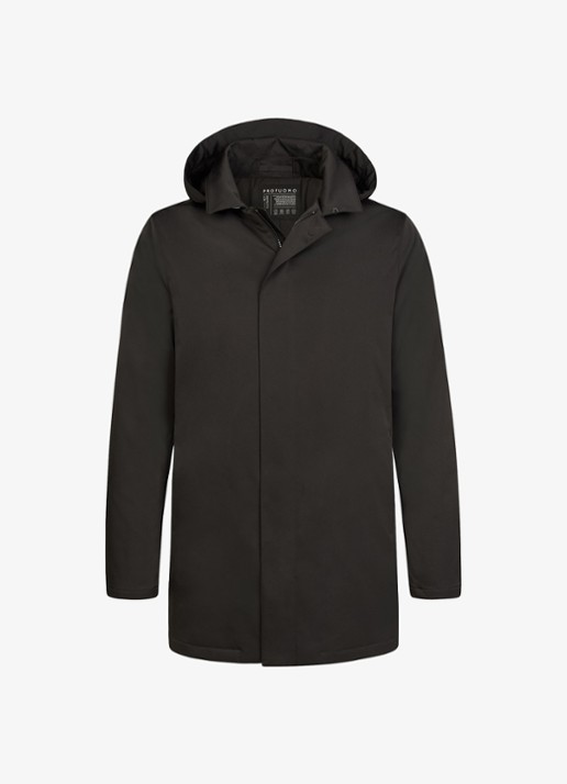 Profuomo Parka met capuchon - voorkant donkerbruin