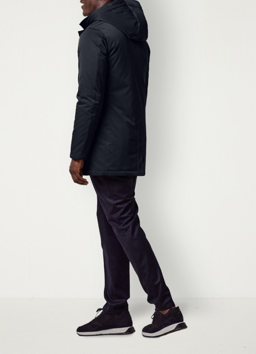 Profuomo Parka met capuchon - achterkant 7 donkerblauw