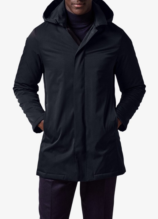 Profuomo Parka met capuchon - detail 3 donkerblauw