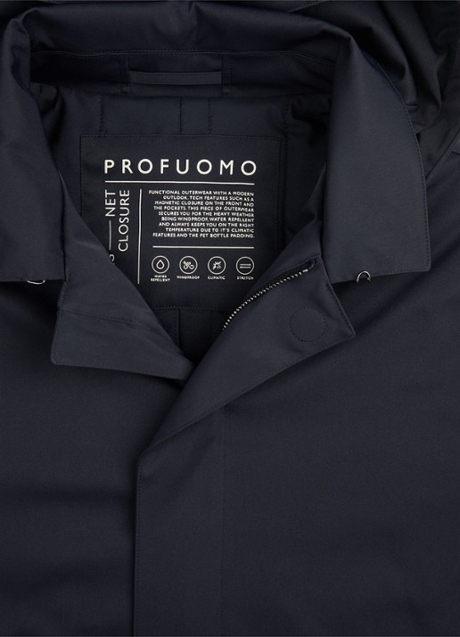 Profuomo Parka met capuchon - detail 4 donkerblauw