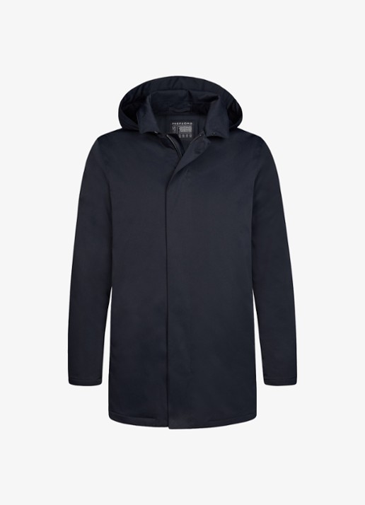 Profuomo Parka met capuchon - voorkant donkerblauw