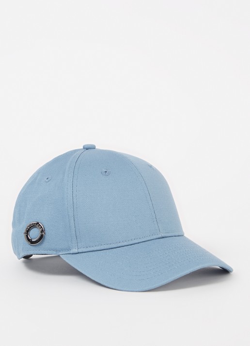 Profuomo Pet met logo - voorkant 2 staalblauw