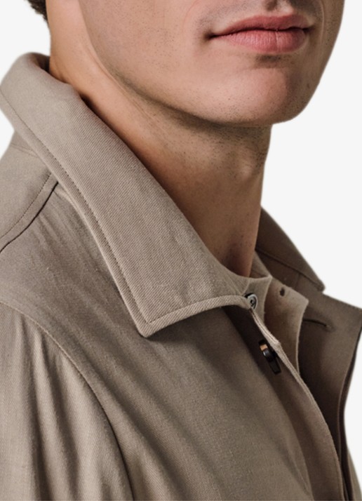 Profuomo Pet van linnen - detail 4 beige