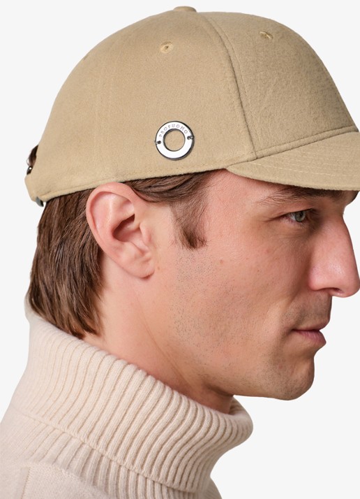 Profuomo Pet van wol - detail 3 camel