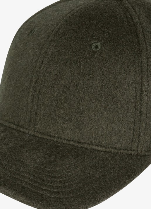 Profuomo Pet van wol - detail 3 donkergroen