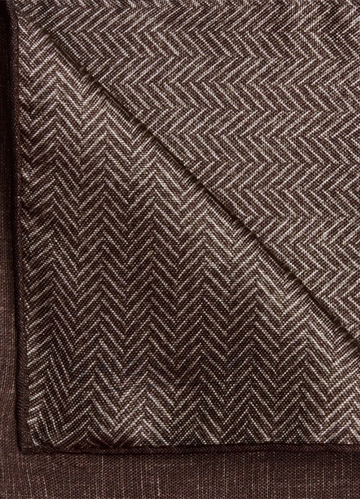 Profuomo Pochet van zijde - detail 2 bruin