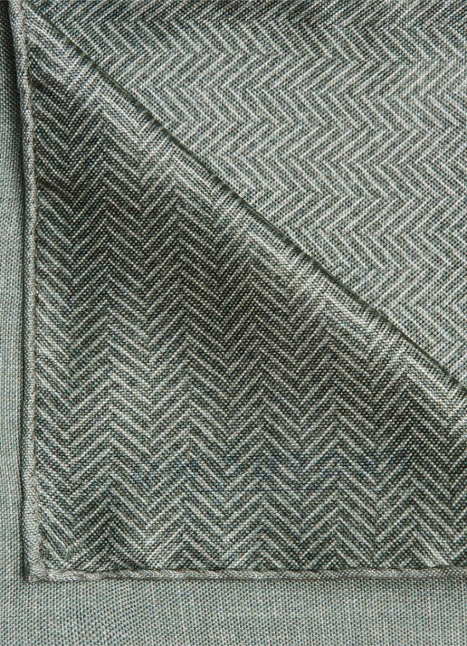 Profuomo Pochet van zijde - detail 2 groen