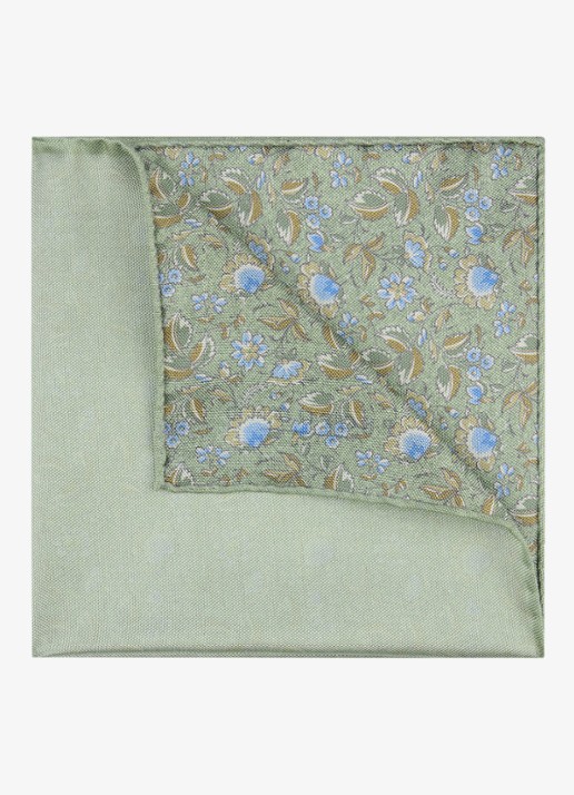 Profuomo Pochet van zijde - detail 2 groen