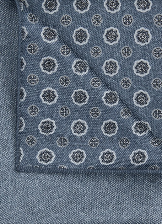 Profuomo Pochet van zijde - detail 2 beige