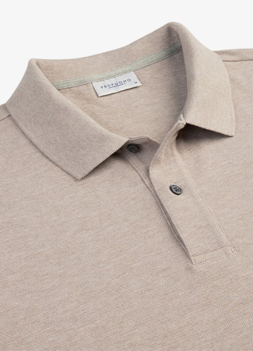 Profuomo Polo in pique - detail 3 beige