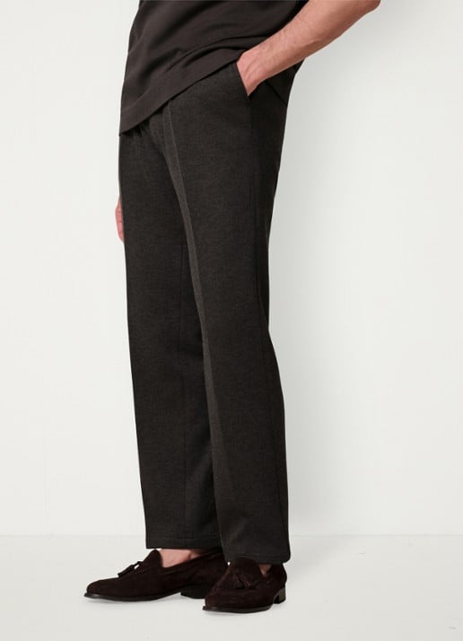Profuomo Regular fit broek in wolblend