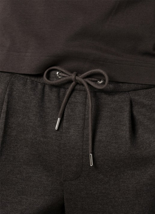 Profuomo Regular fit broek in wolblend - detail 6 donkerbruin