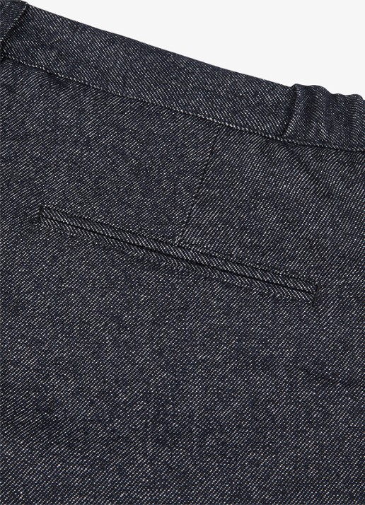 Profuomo Regular fit chino in wolblend - detail 3 donkerblauw