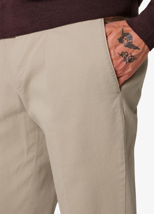 Profuomo Regular fit chino met steekzakken en stretch - detail 6 beige
