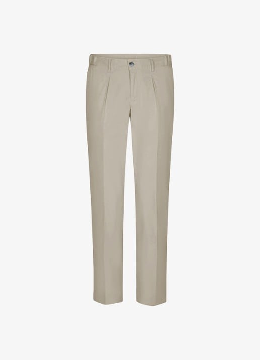 Profuomo Regular fit chino met steekzakken en stretch - voorkant beige