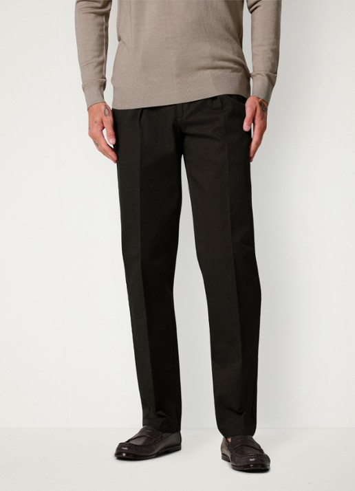 Profuomo Regular fit chino met steekzakken en stretch