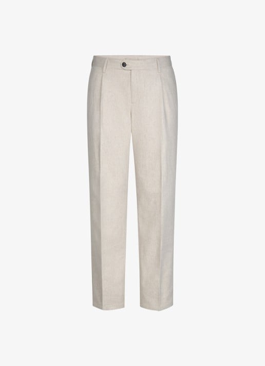 Profuomo Regular fit chino met steekzakken - voorkant 5 creme