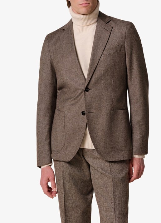 Profuomo Regular fit colbert van wol - detail 3 bruin