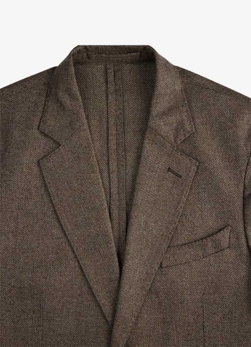 Profuomo Regular fit colbert van wol - detail 4 bruin