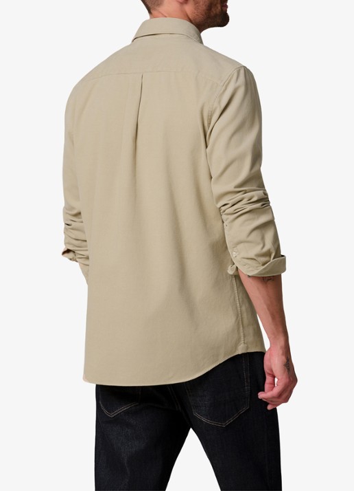 Profuomo Regular fit overhemd van corduroy - achterkant 6 camel