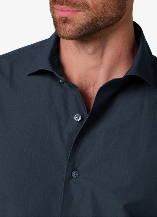 Profuomo Regular fit overhemd - detail 3 donkerblauw