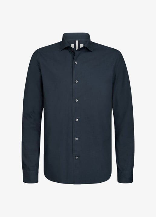 Profuomo Regular fit overhemd - voorkant 5 donkerblauw