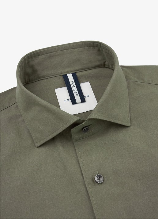 Profuomo Regular fit overhemd - detail 4 donkergroen