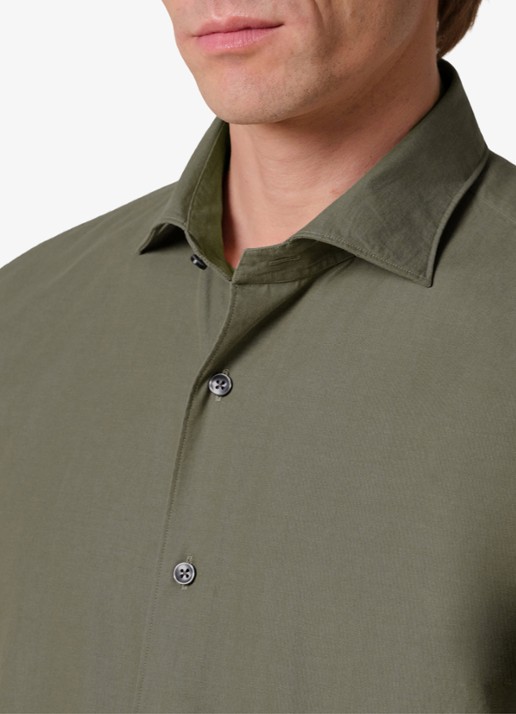 Profuomo Regular fit overhemd - detail 5 donkergroen