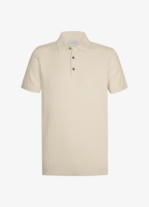 Profuomo Regular fit polo in zijdeblend