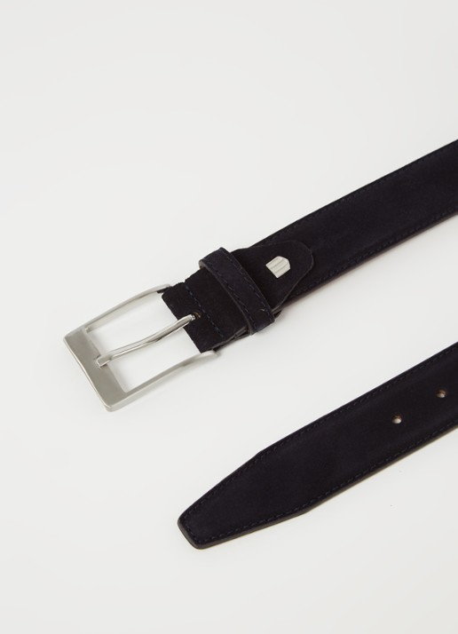 Profuomo Riem van suède - detail donkerblauw
