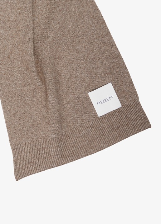 Profuomo Sjaal in wol blend - detail 2 bruin