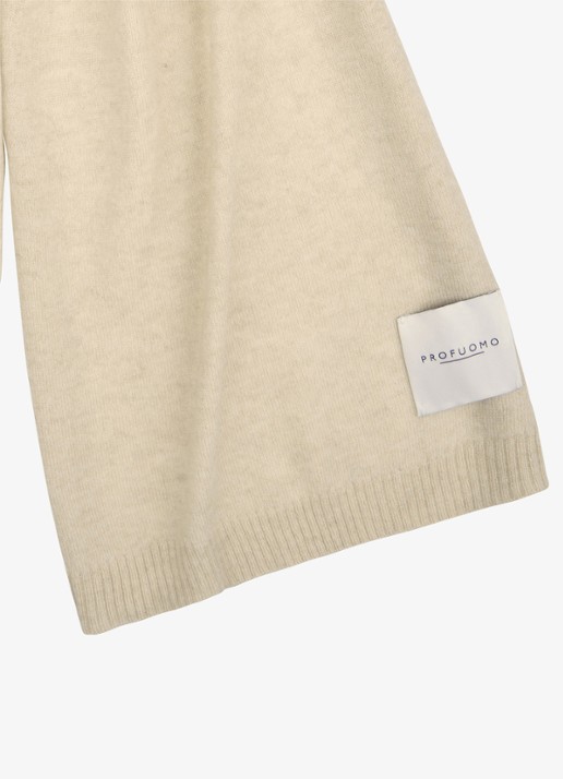 Profuomo Sjaal van cashmere - detail 2 zand