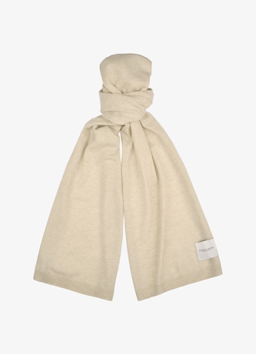 Profuomo Sjaal van cashmere - voorkant zand