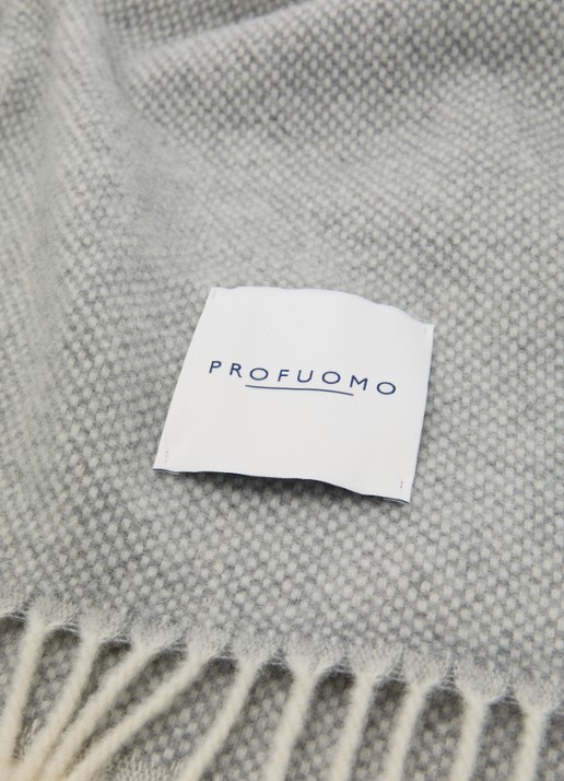 Profuomo Sjaal van wol - detail 2 grijs